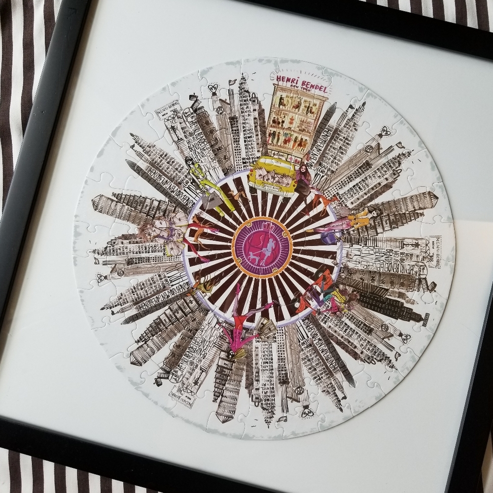 ❗Authentic Henri Bendel Framed Puzzle Art❗